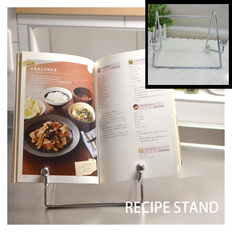 Cookbook Stand Holder / Tablet PC Stand, Chrome